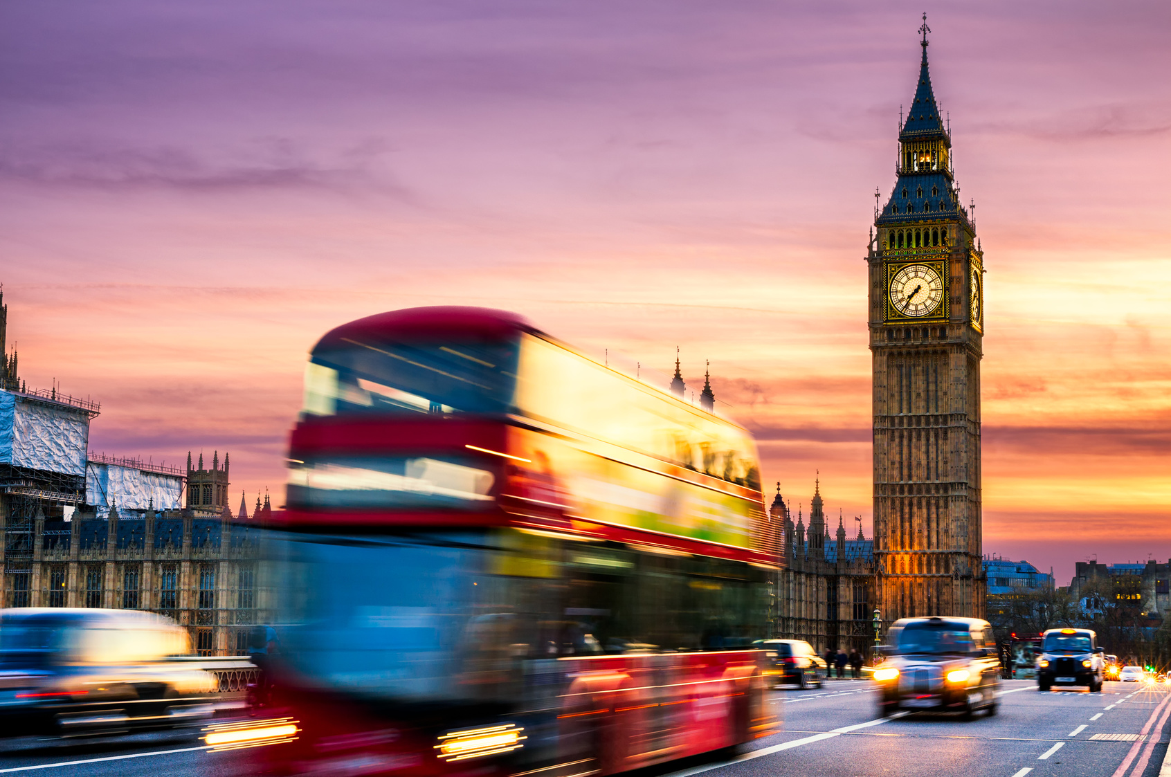 Big Ben à Londres, l'emblématique tour de l'Horloge du palais de Westminster. © daliu, fotolia