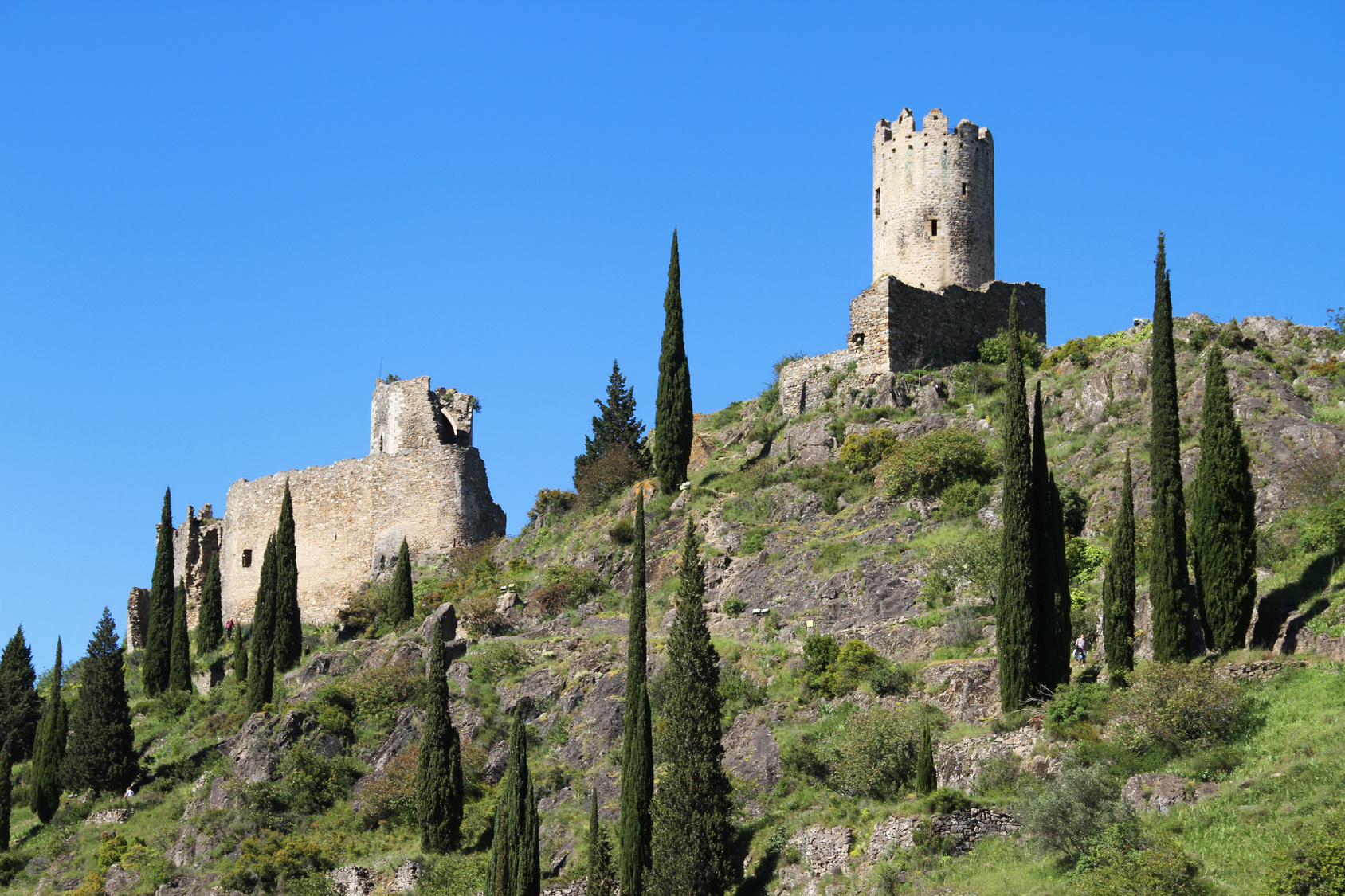 Vestige d'une forteresse en pays cathare. © stephane41, Fotolia