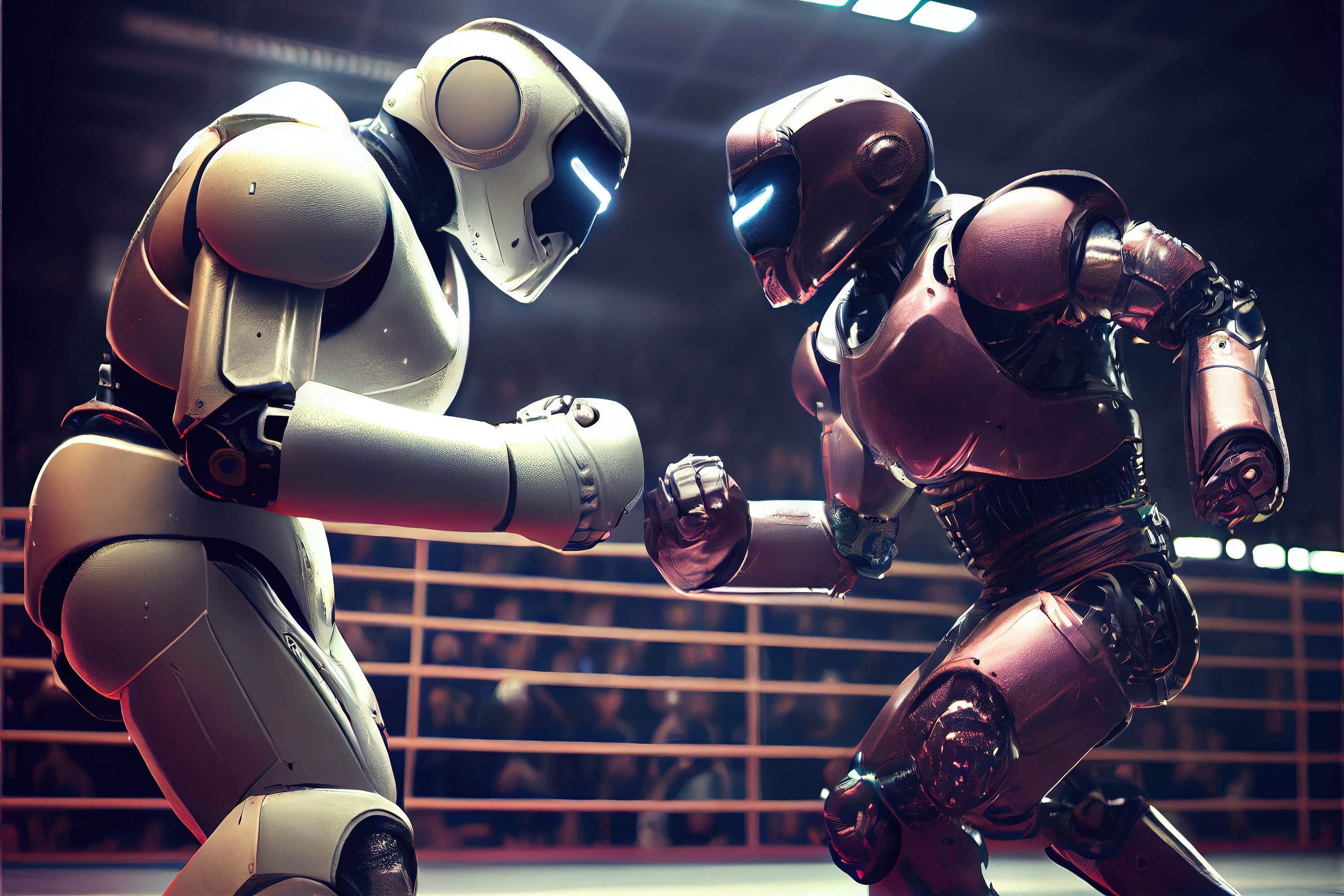 Bard vs ChatGPT ou le combat des intelligences artificielles. © Brian (image générée avec IA), Adobe Stock