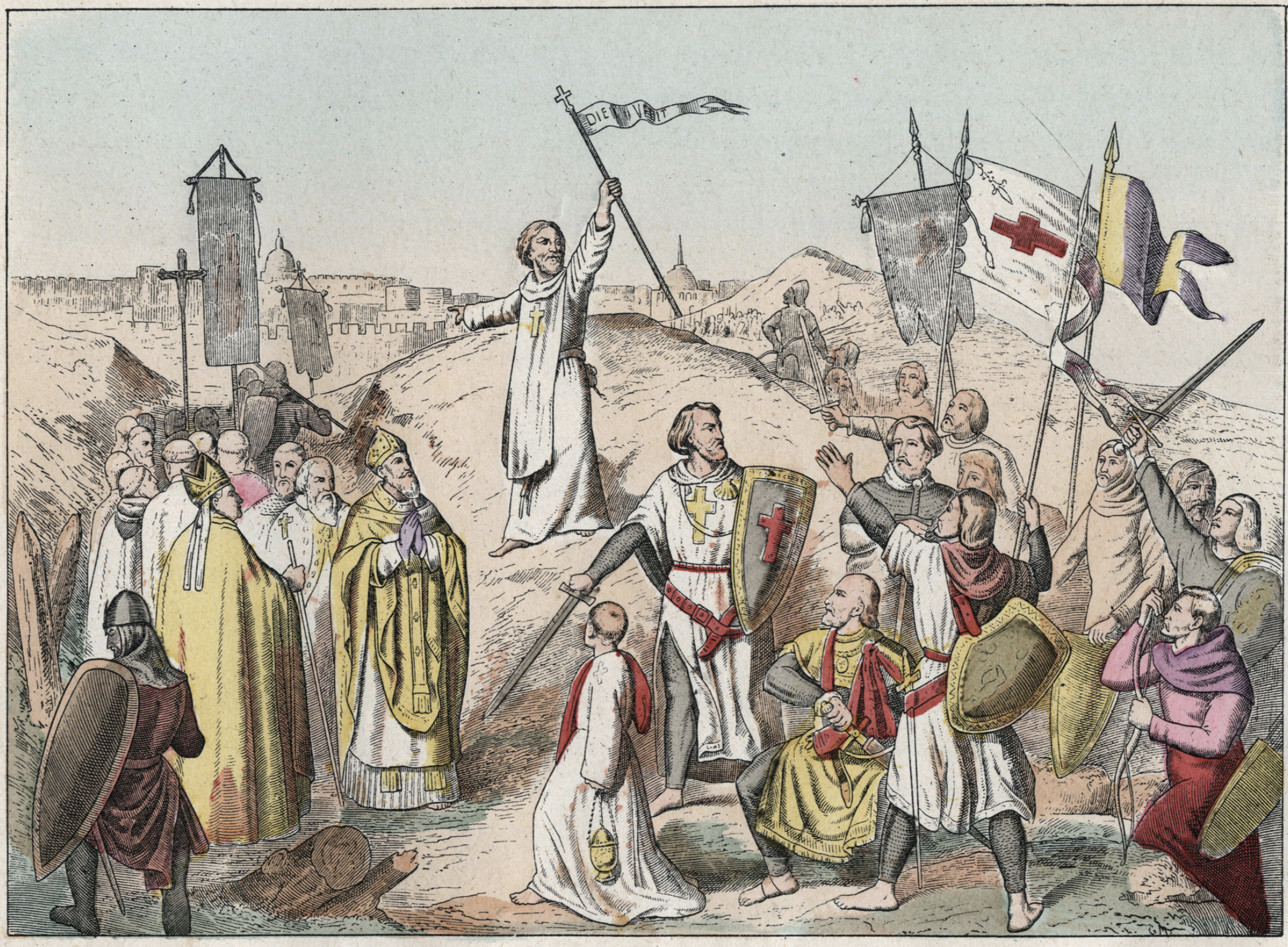 Première croisade : le siège et la prise de Jérusalem par les croisés menés par Godefroy. © RTS, Google images