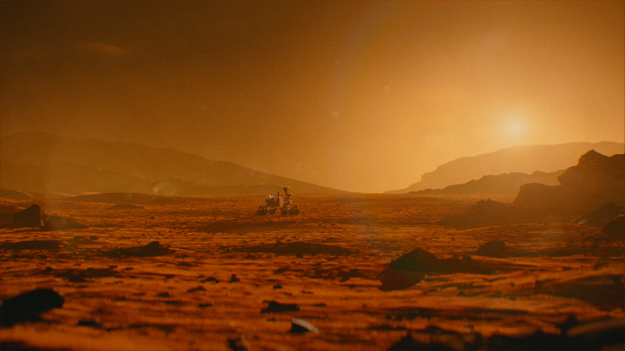 Le rover Curiosity de la Nasa parcoure le cratère Gale et ses environs depuis 10 ans. © Husqvarna, Nasa