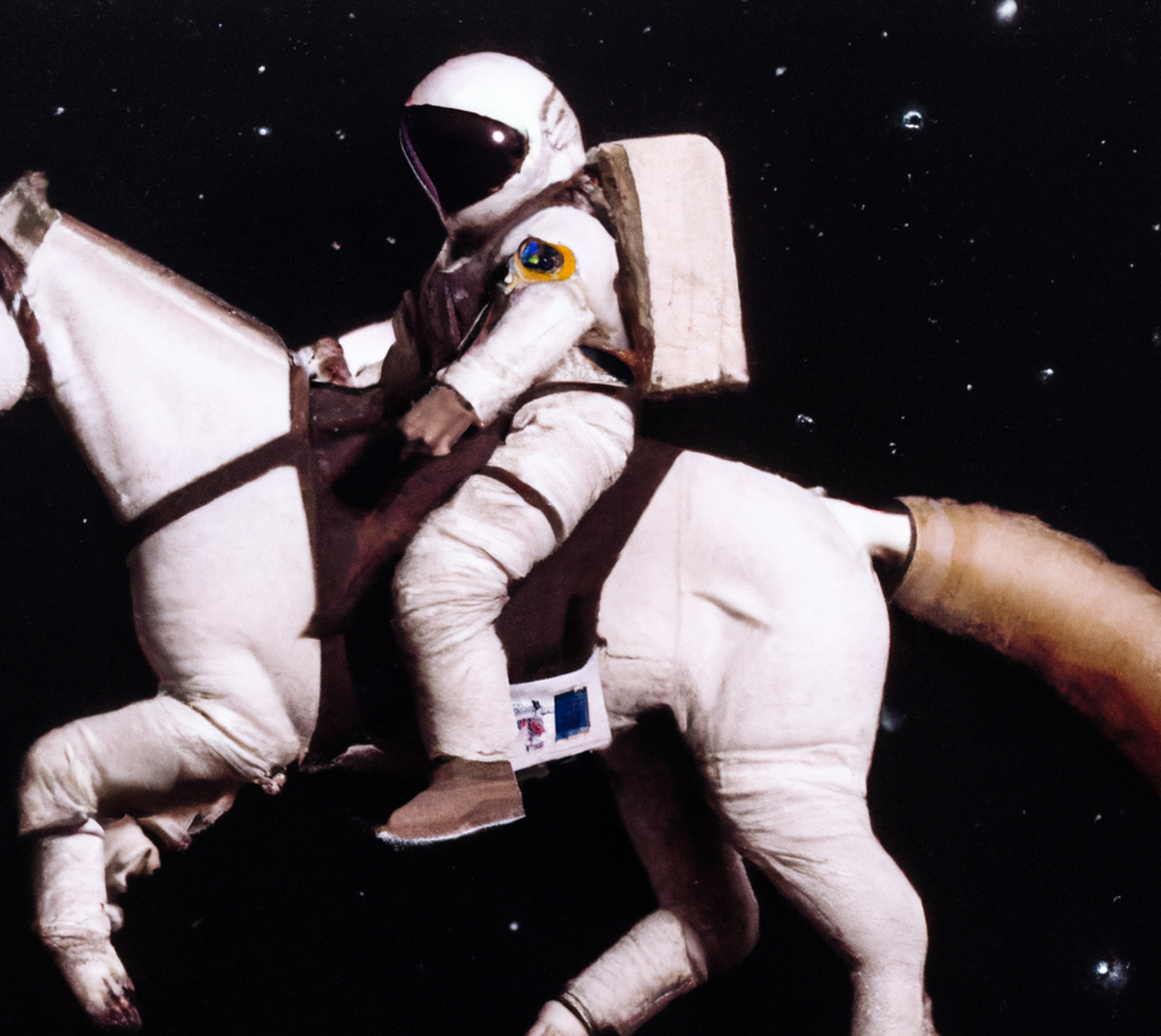 Photo d’un astronaute sur un cheval générée par l’intelligence artificielle de Dall-E. © Dall-E