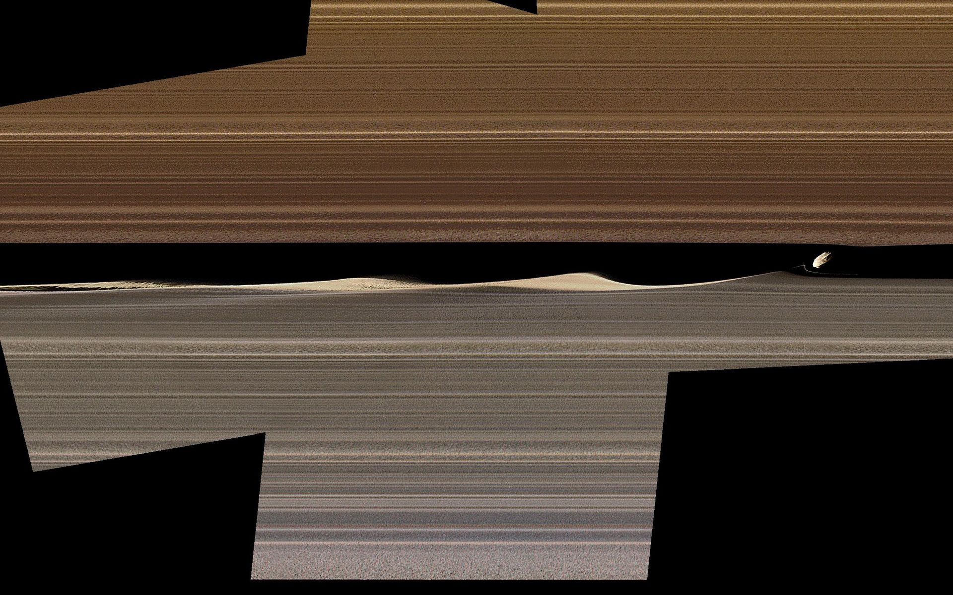 Les effets de Daphnis sur les anneaux de Saturne. © Nasa, JPL-Caltech, Space Science Institute 