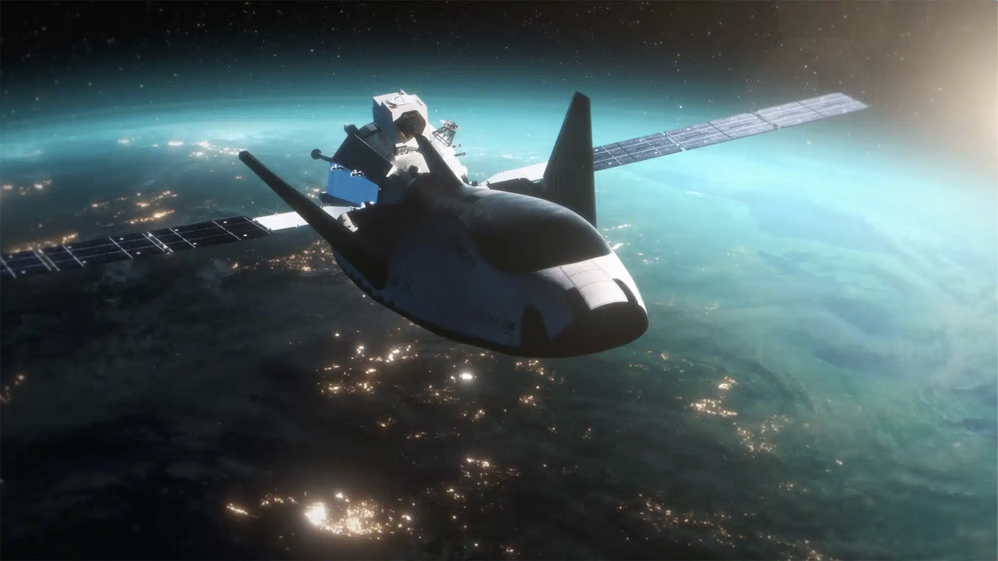 L’avion spatial Dream Chaser, qui décollera pour la première fois plus tard cette année. © Sierra Space