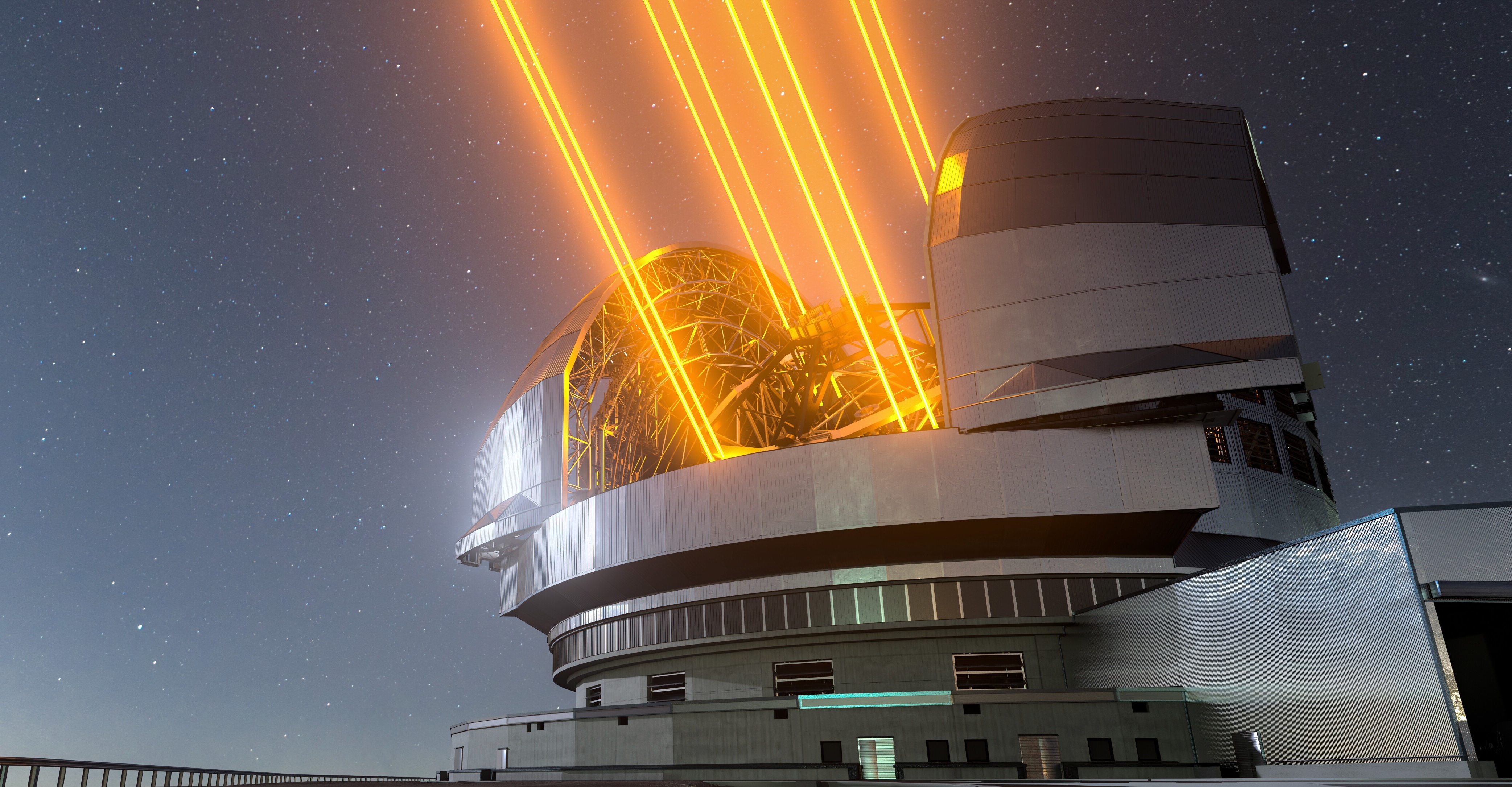 L'ELT, le télescope géant de l'ESO sera opérationnel fin 2028. Avec cet observatoire, les astronomes s'attendent à des avancées considérables dans de nombreux domaine de l'astronomie. © ESO