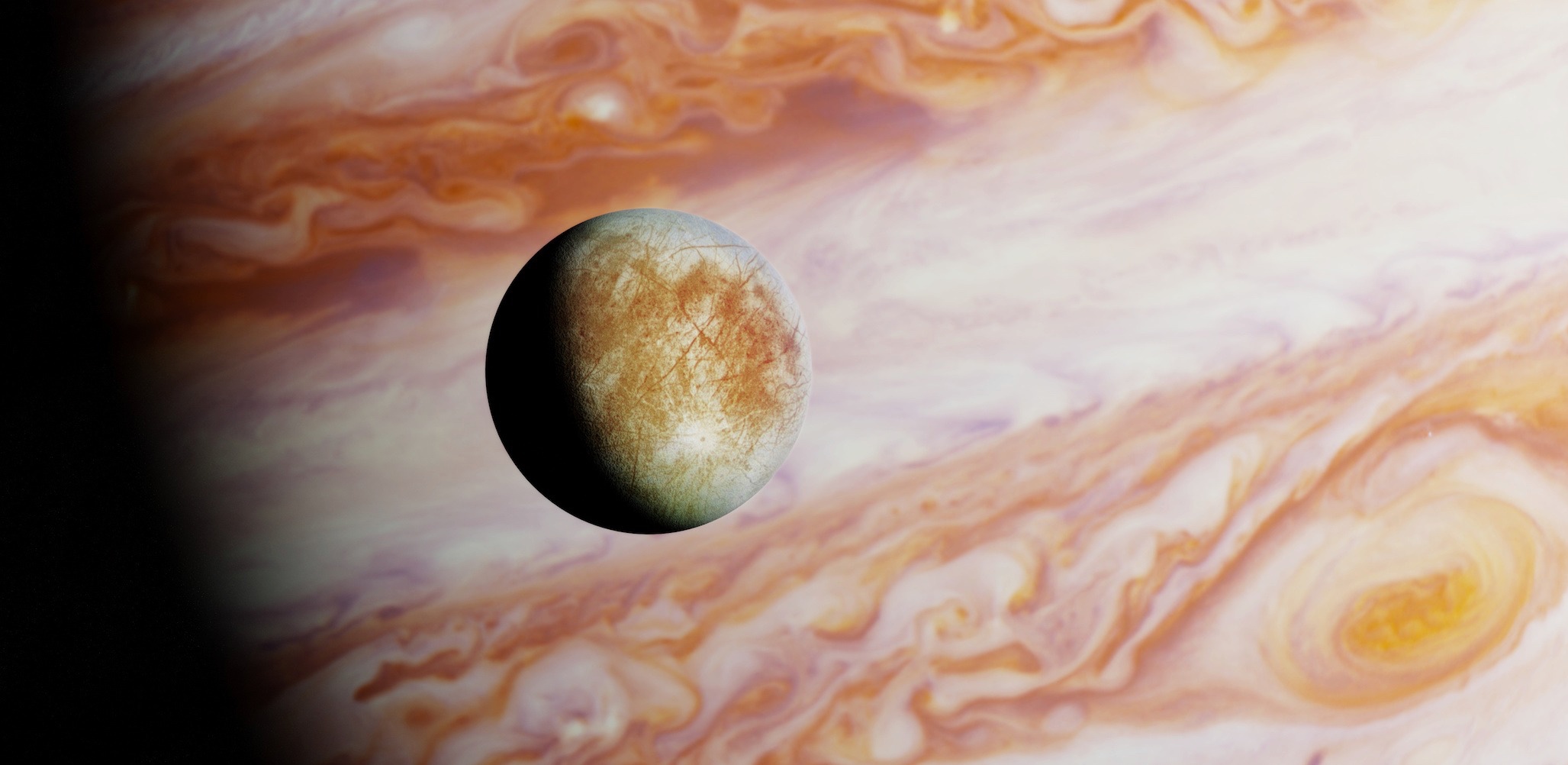 Europe est une lune gelée de Jupiter. © dottedyeti, Adobe Stock