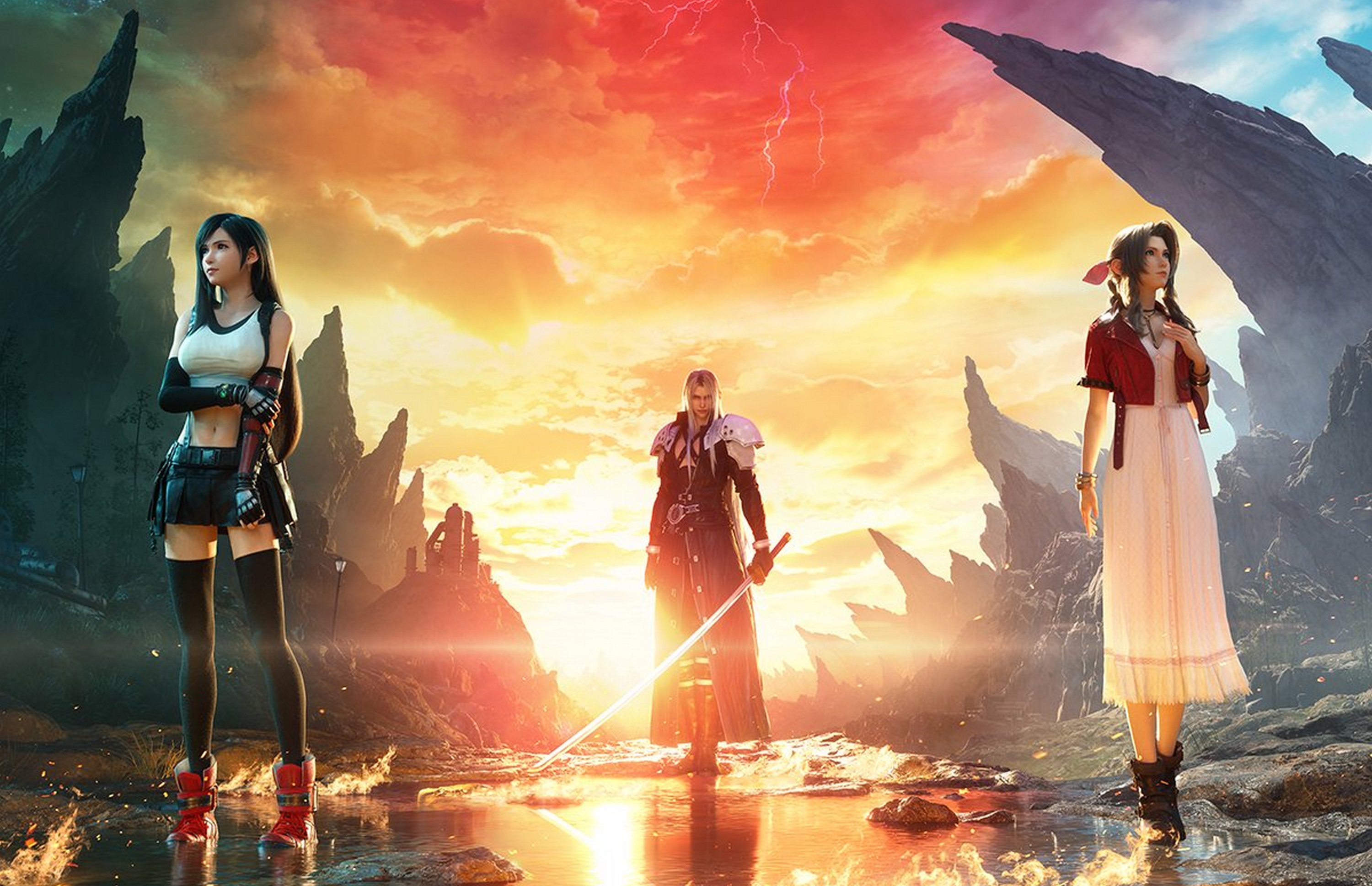 Un artwork de Final Fantasy VII Rebirth, l’un des jeux les plus attendus de 2024. © Square Enix