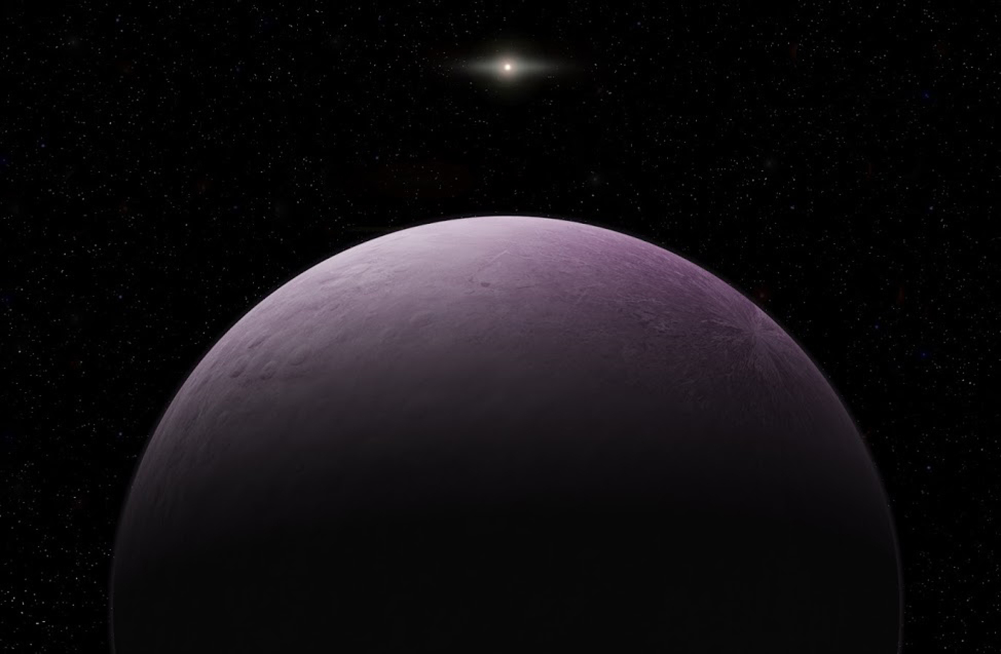 Illustration de « Farout », l’objet le plus lointain jamais observé dans le Système solaire. © Roberto Molar Candanosa, Carnegie Institution for Science