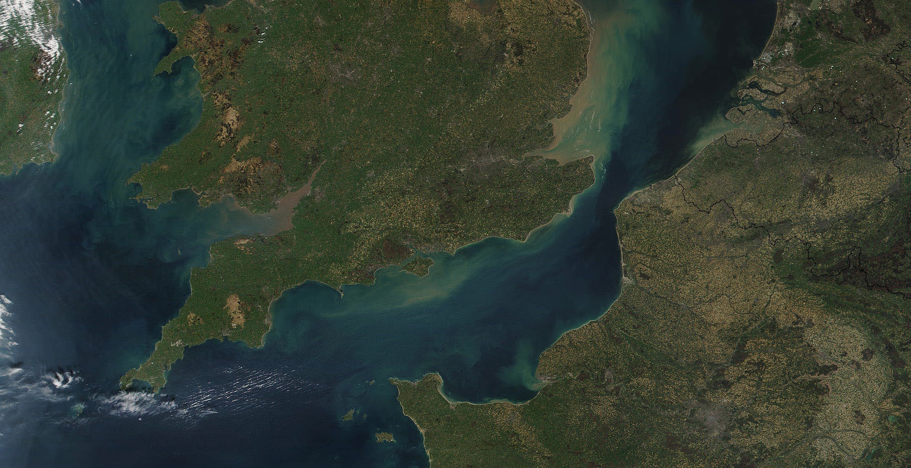 La Manche aujourd’hui, vue de l’espace. © Nasa