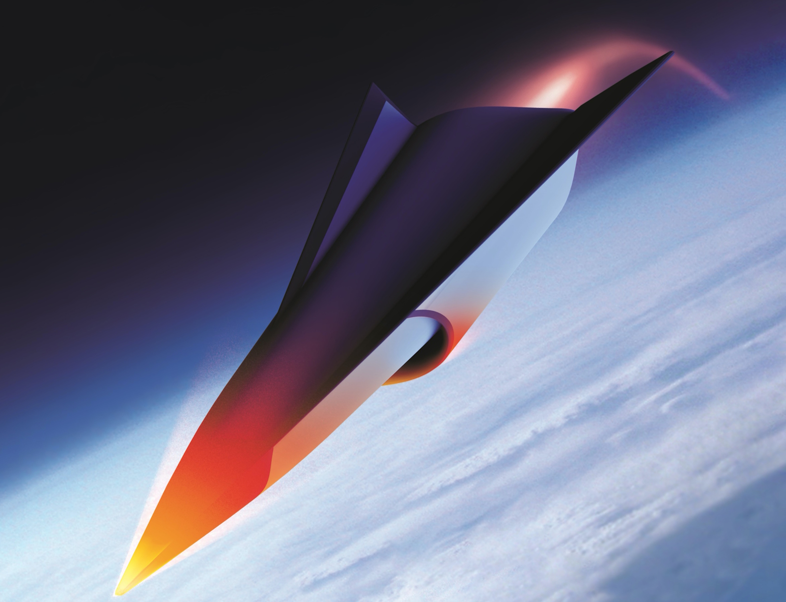Vue artistique d’un projet de véhicule hypersonique. © GE Aerospace