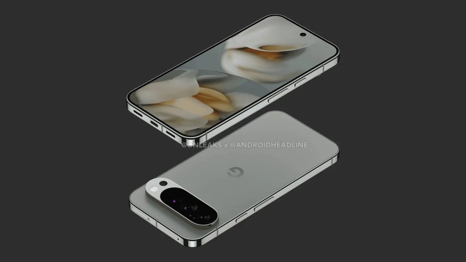Un rendu de ce à quoi devrait ressembler le Google Pixel 10 Pro XL. © Onleaks &amp; Android Headlines