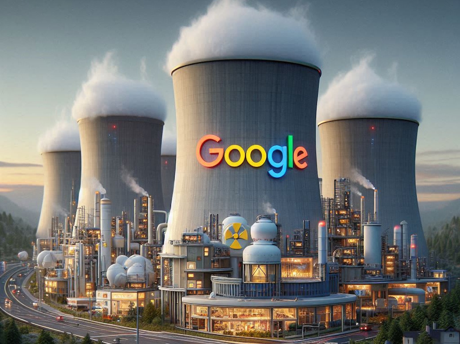 Google investit dans le nucléaire pour décarboner l’intelligence artificielle. © Image générée par AI Copilot