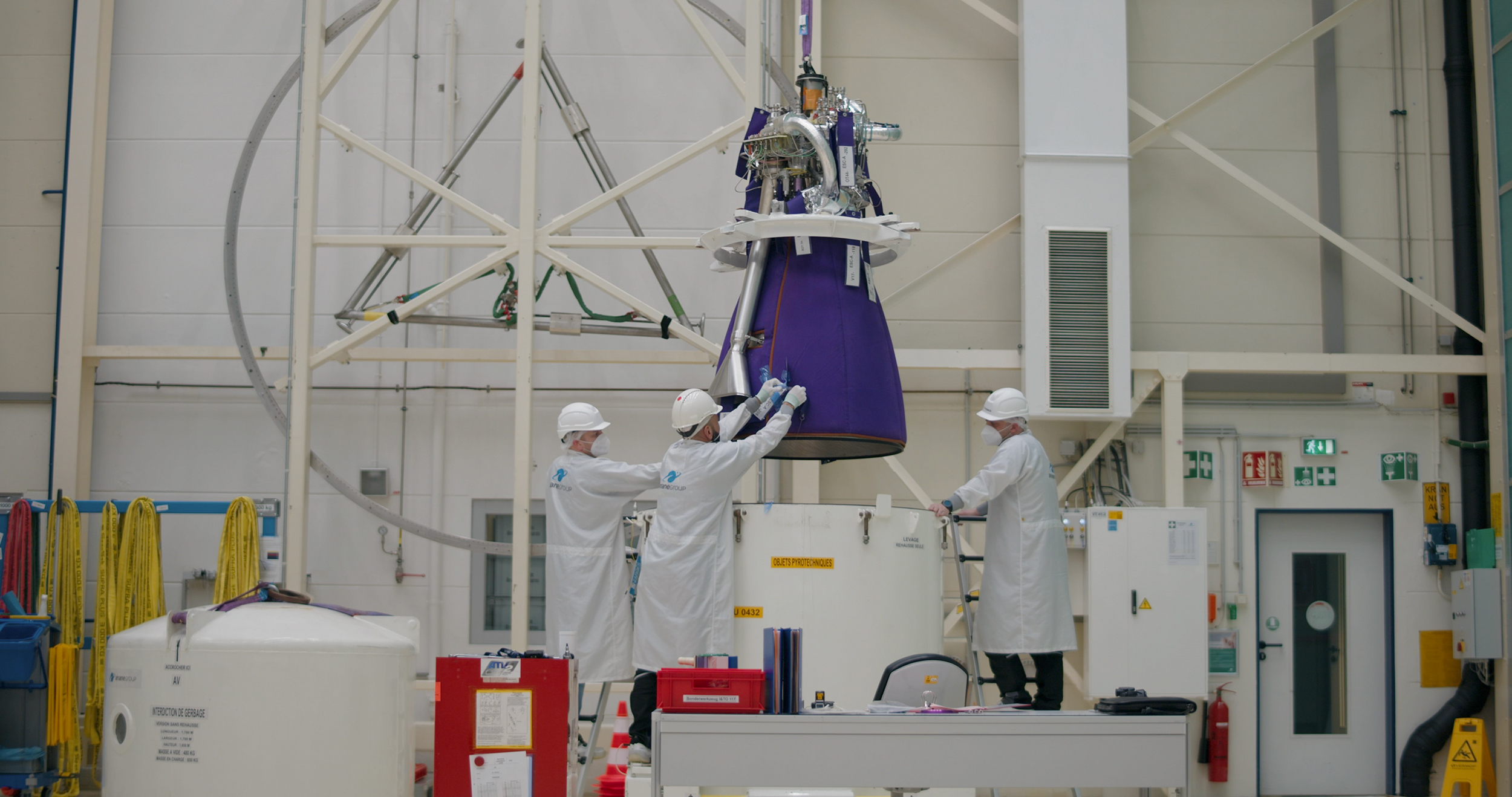 Le moteur HM7 de l'étage supérieur d'Ariane 5. © ArianeGroup, Hill Media