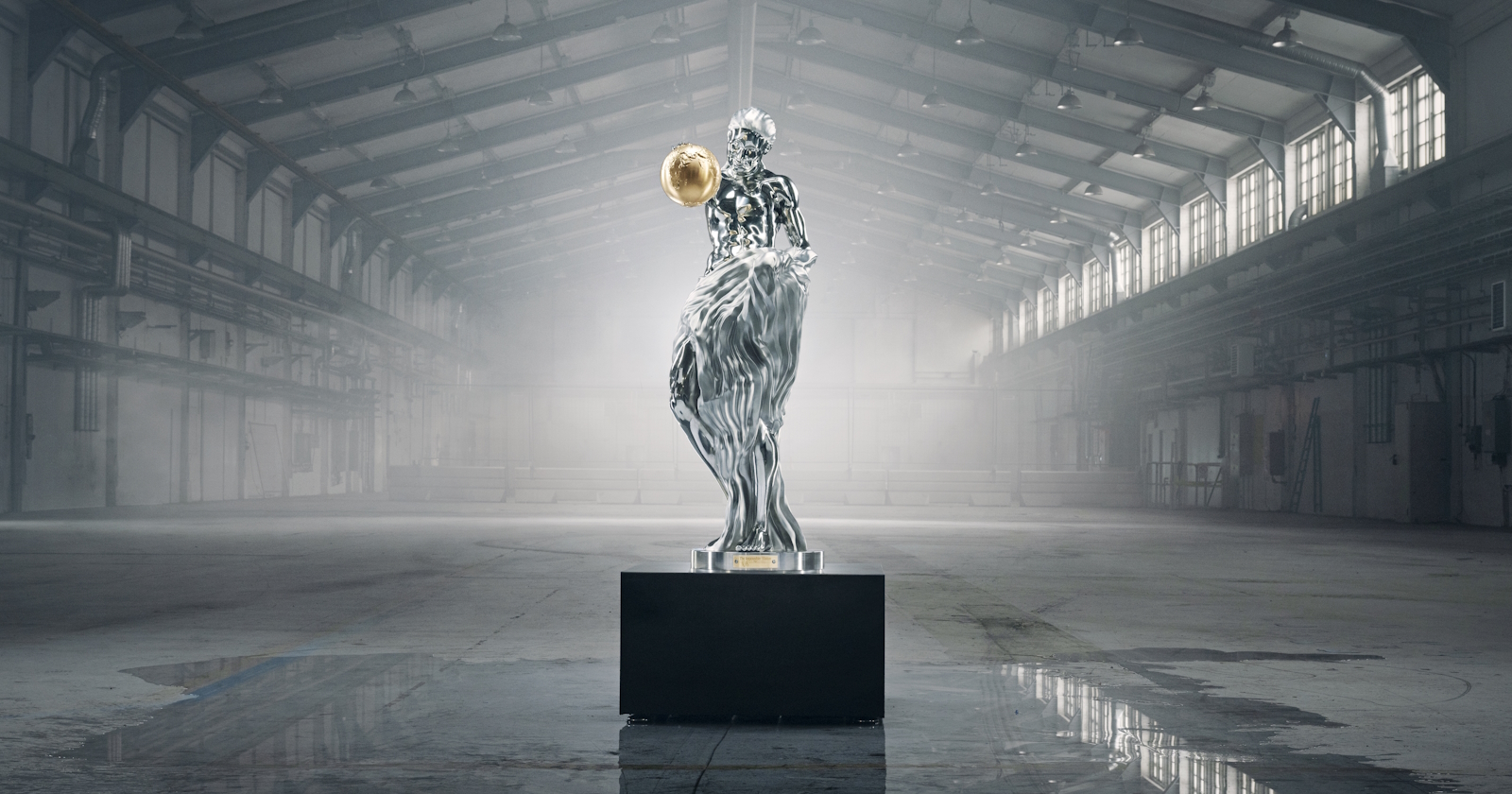 La statue générée par le mélange de trois IA est exposée dans un musée de Stockholm en Suède. © Sandvik