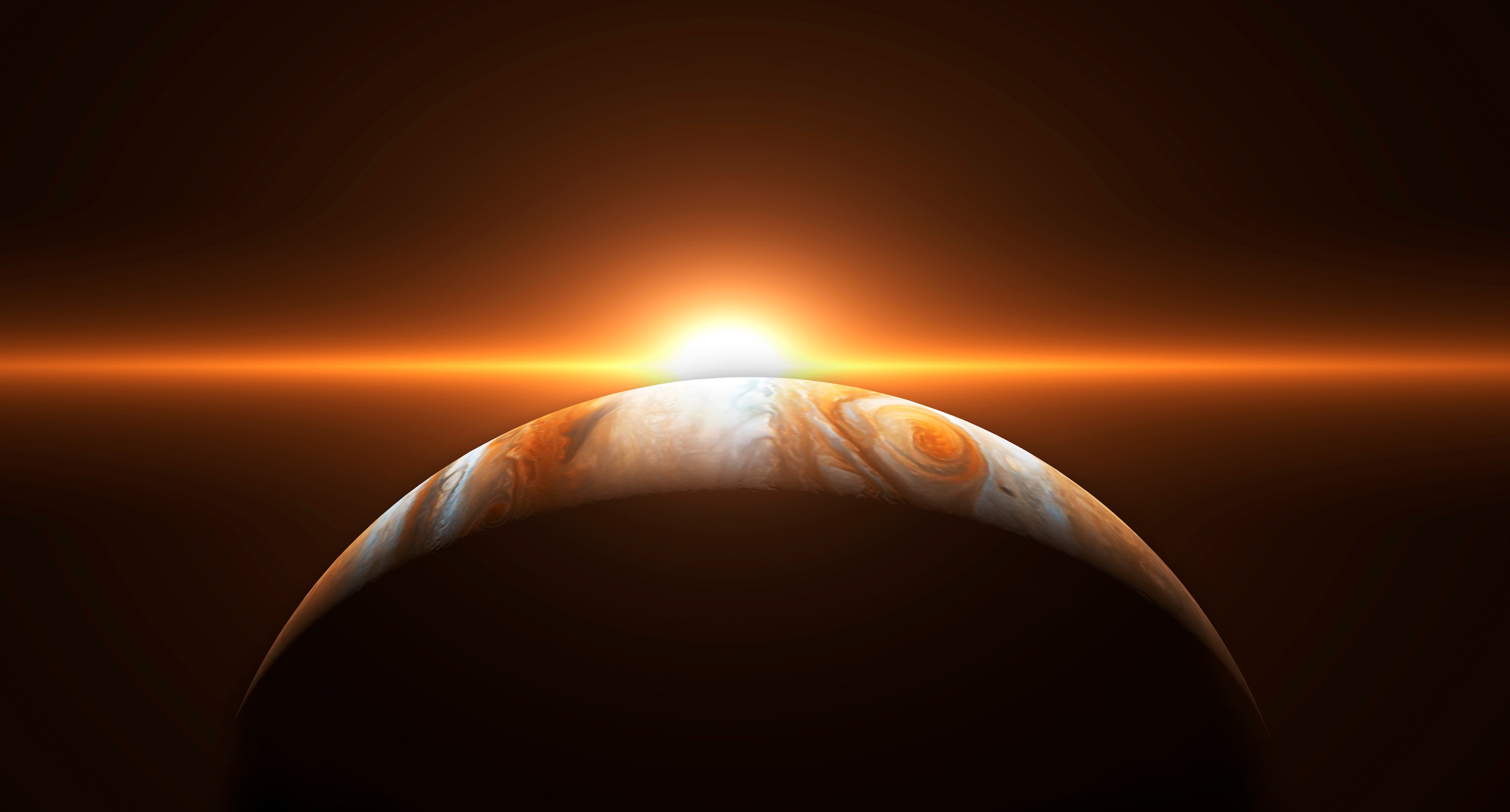 Lever de Soleil au-dessus de Jupiter. © Studio-FI, Adobe Stock