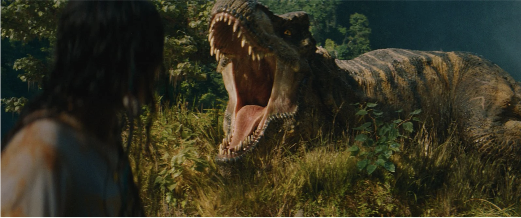 La cohabitation entre l'Homme et les dinosaures serait-elle possible dans notre monde ? Jurassic World : Renaissance explore cette idée. © Universal Studios. Tous droits réservés