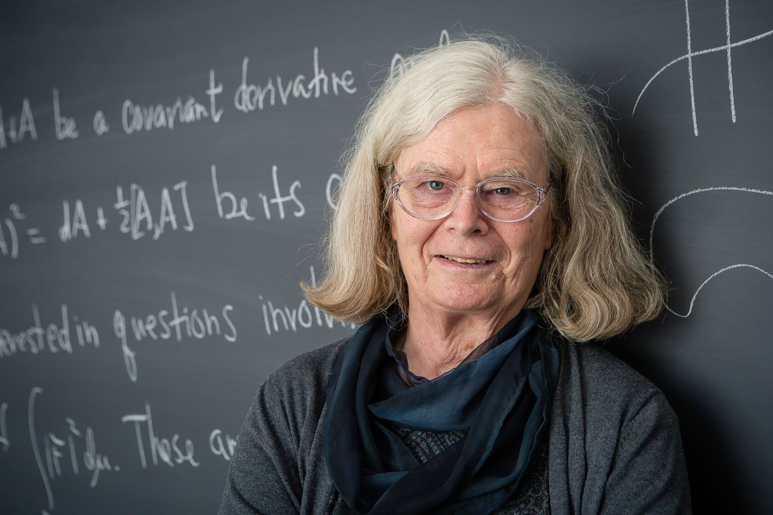 Karen Keskulla Uhlenbeck, lauréate du prix Abel de mathématiques, le 18 mars 2019 à Princeton, New Jersey. © Andrea Kane, Norwegian Academy of Science and Letters, AFP