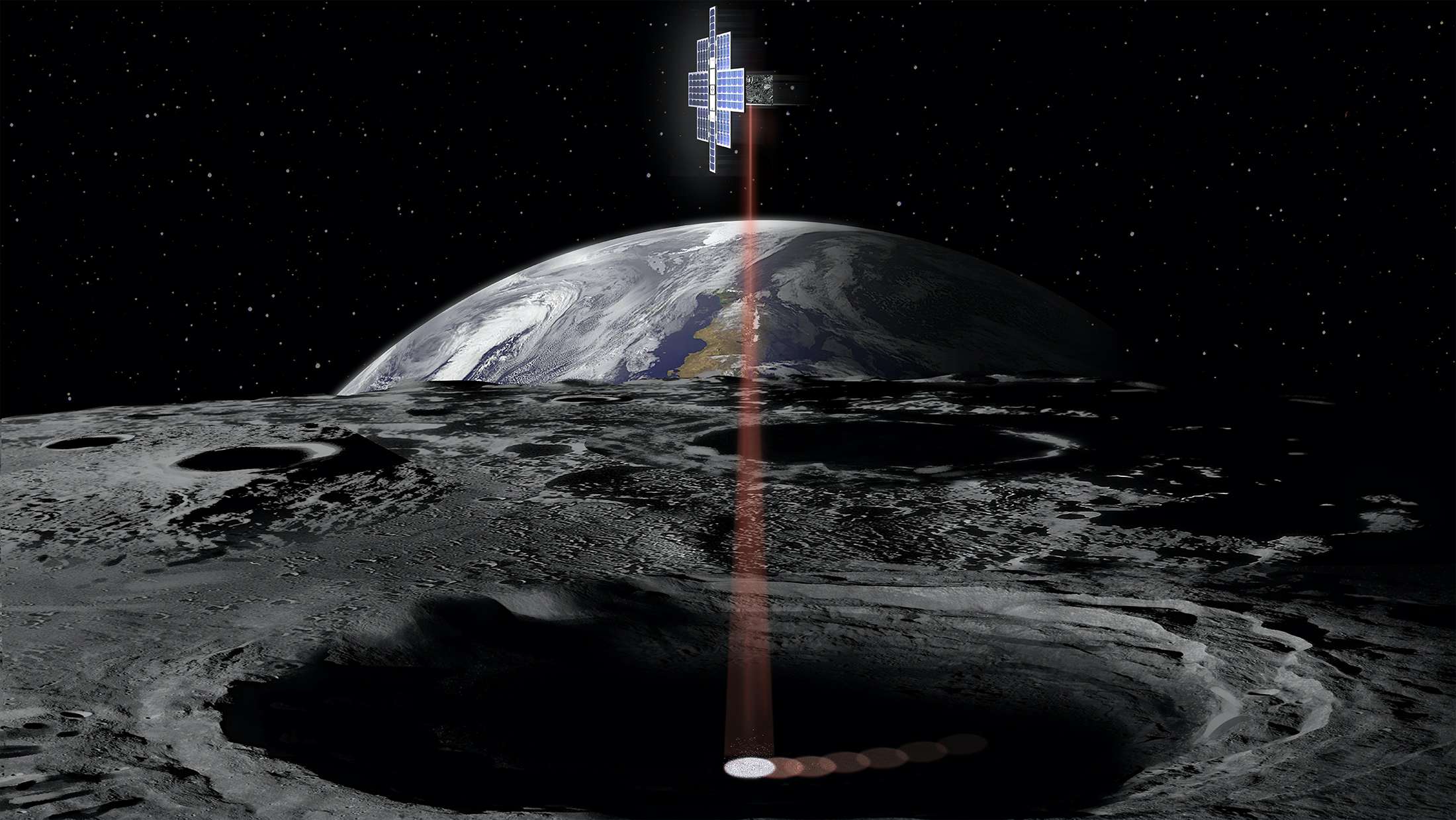 Lunar Flashlight, un CubeSat conçu pour recenser les dépôts de glace d'eau au fond des cratères lunaires. Son lancement est prévu en 2021. © Nasa, JPL