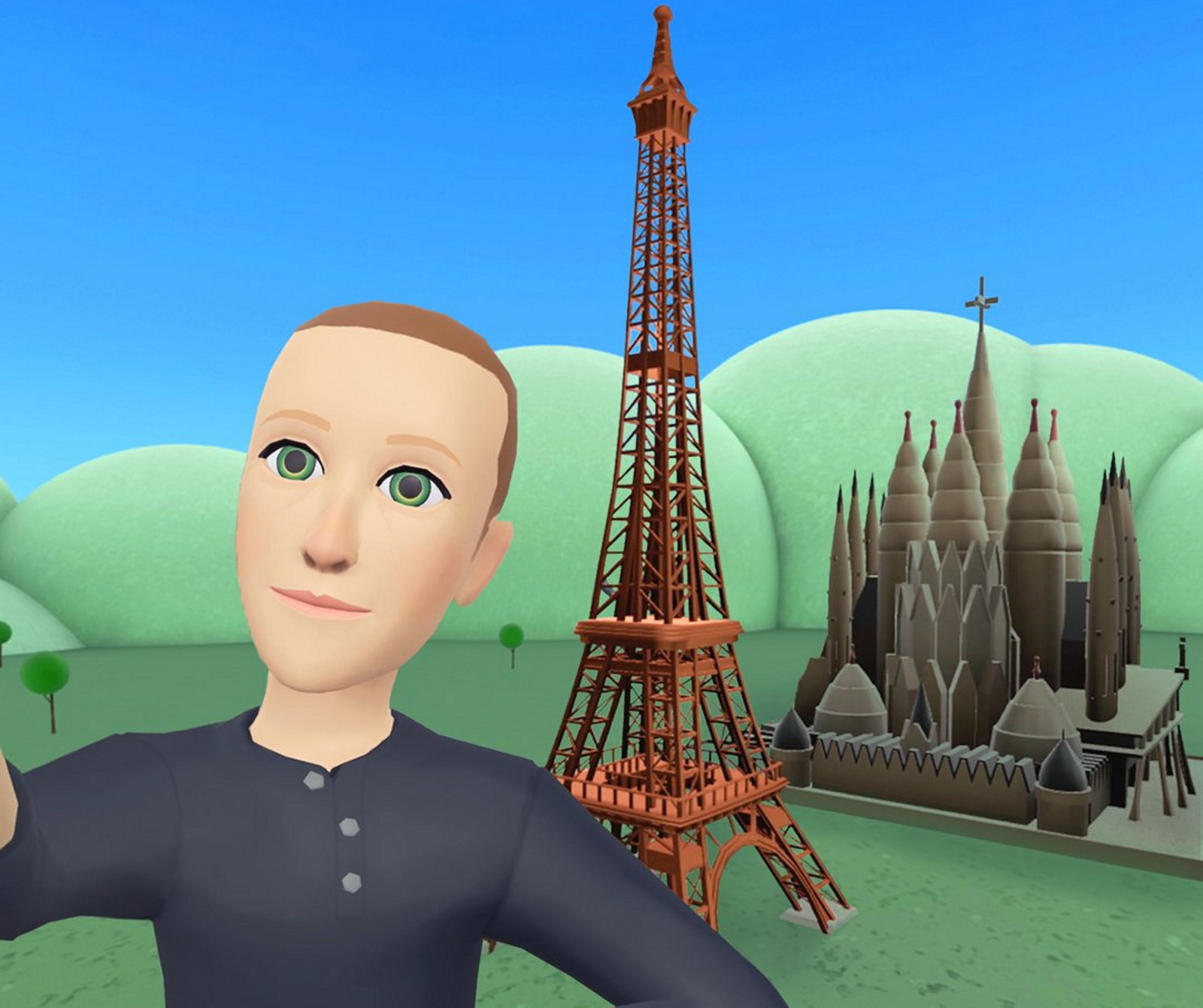 Mark Zuckerberg a annoncé l’ouverture d’Horizon Worlds en France et en Espagne avec un selfie virtuel. © Meta