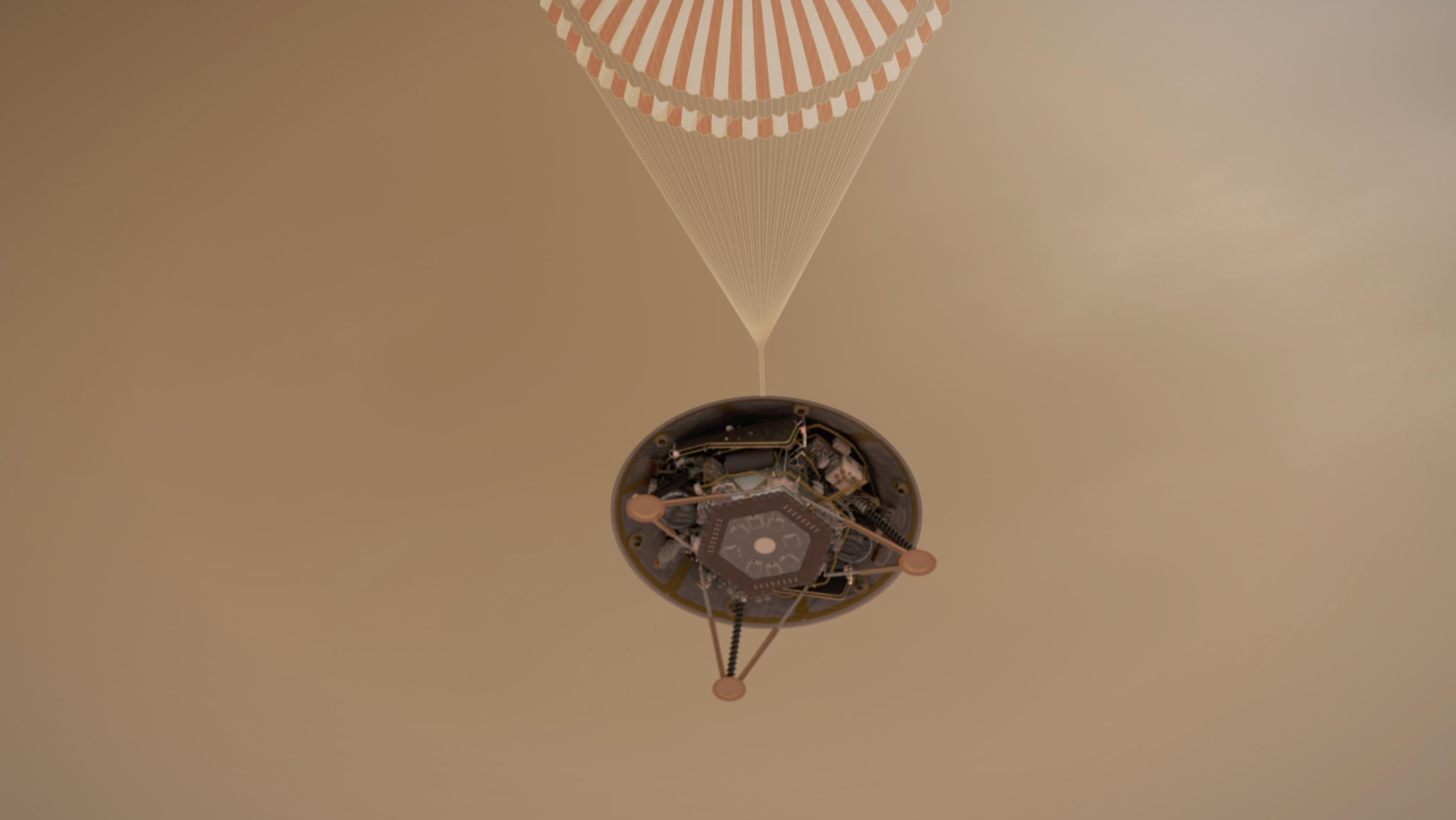 Atterrissage d'InSight. © Nasa, JPL