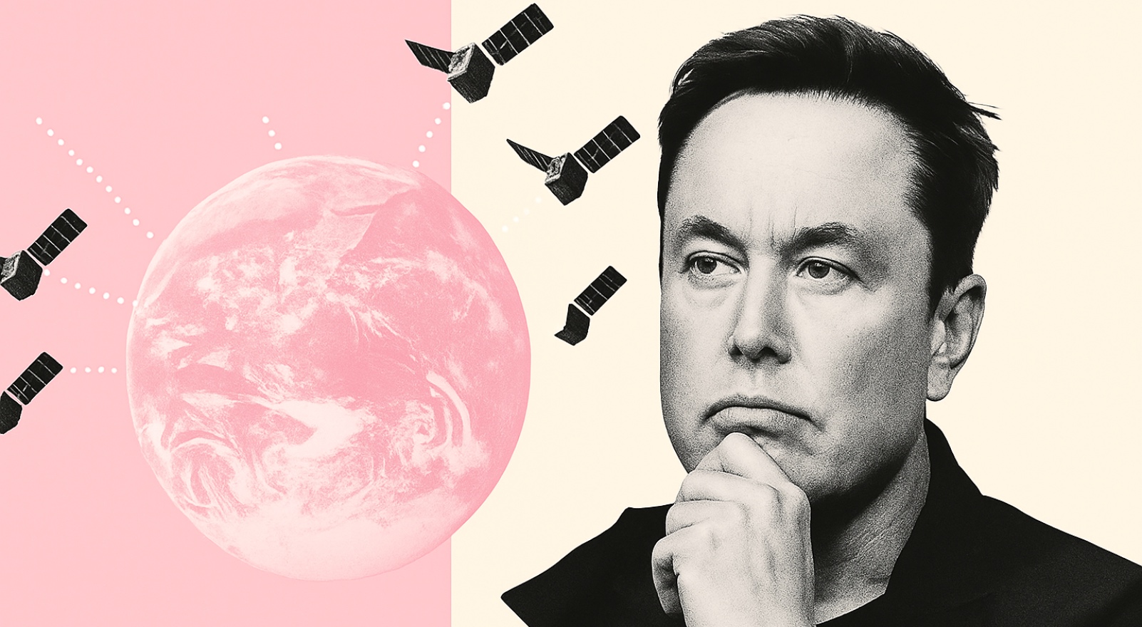 Elon Musk pourrait mobiliser ses satellites Starlink dans le conflit israélo-iranien. © XD avec ChatGPT