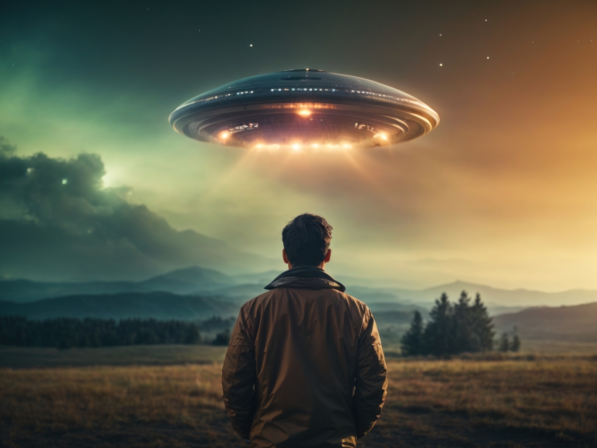 Et si les ovnis (objets volants non identifiés) provenaient du futur ? © shrinay, Adobe Stock (image générée avec IA)