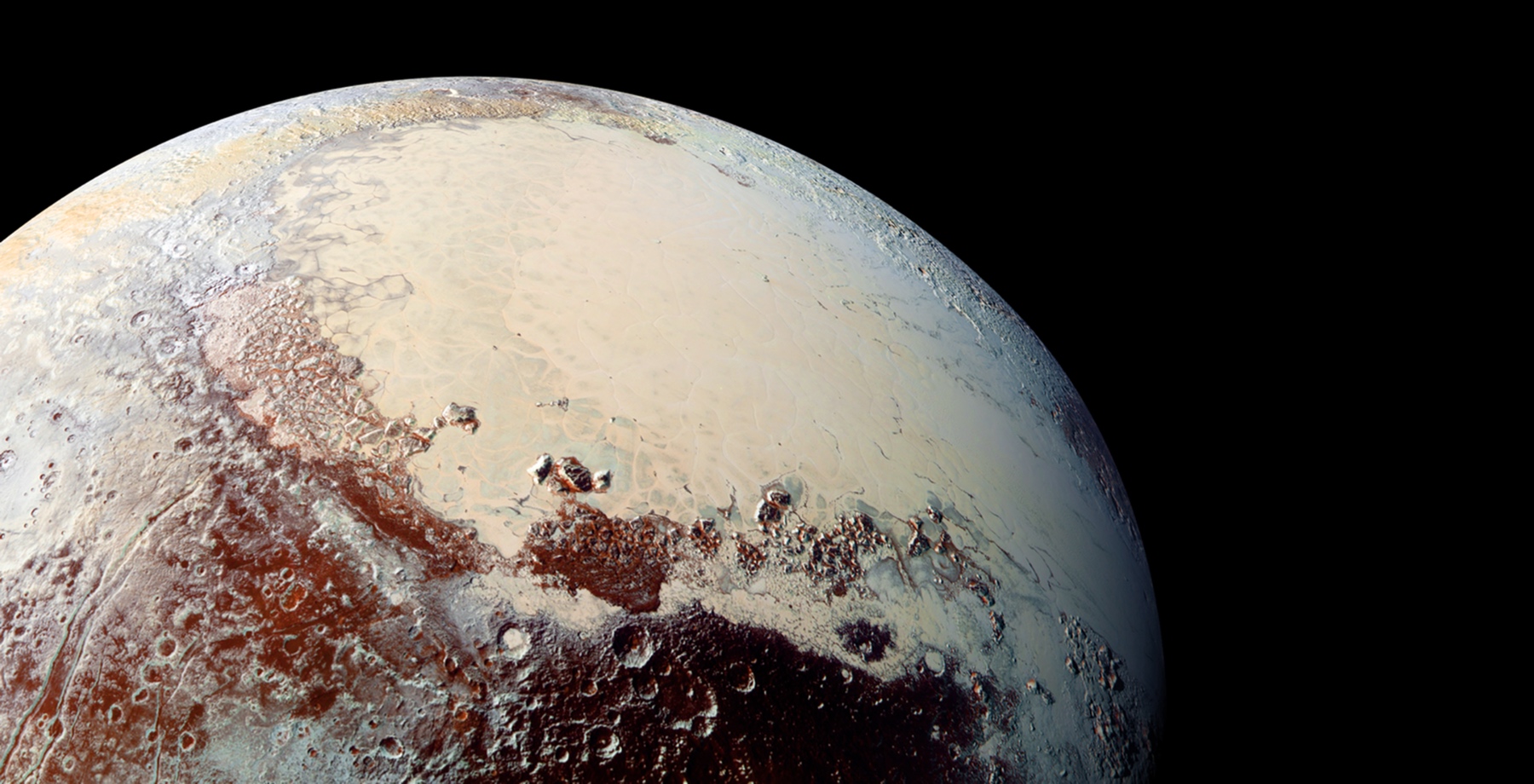 En juillet 2015, l’humanité découvrait le vrai visage de Pluton grâce à la sonde New Horizons. © Nasa, JHUAPL, SwRI