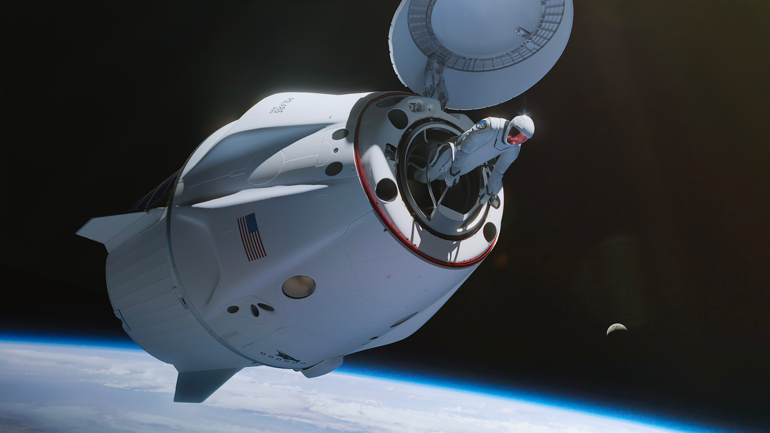 Lors de la mission Polaris Dawn, prévue dans quelques mois, Jared Isaacman réalisera une sortie extravéhiculaire. La première pour un civil. © Polaris Dawn, SpaceX