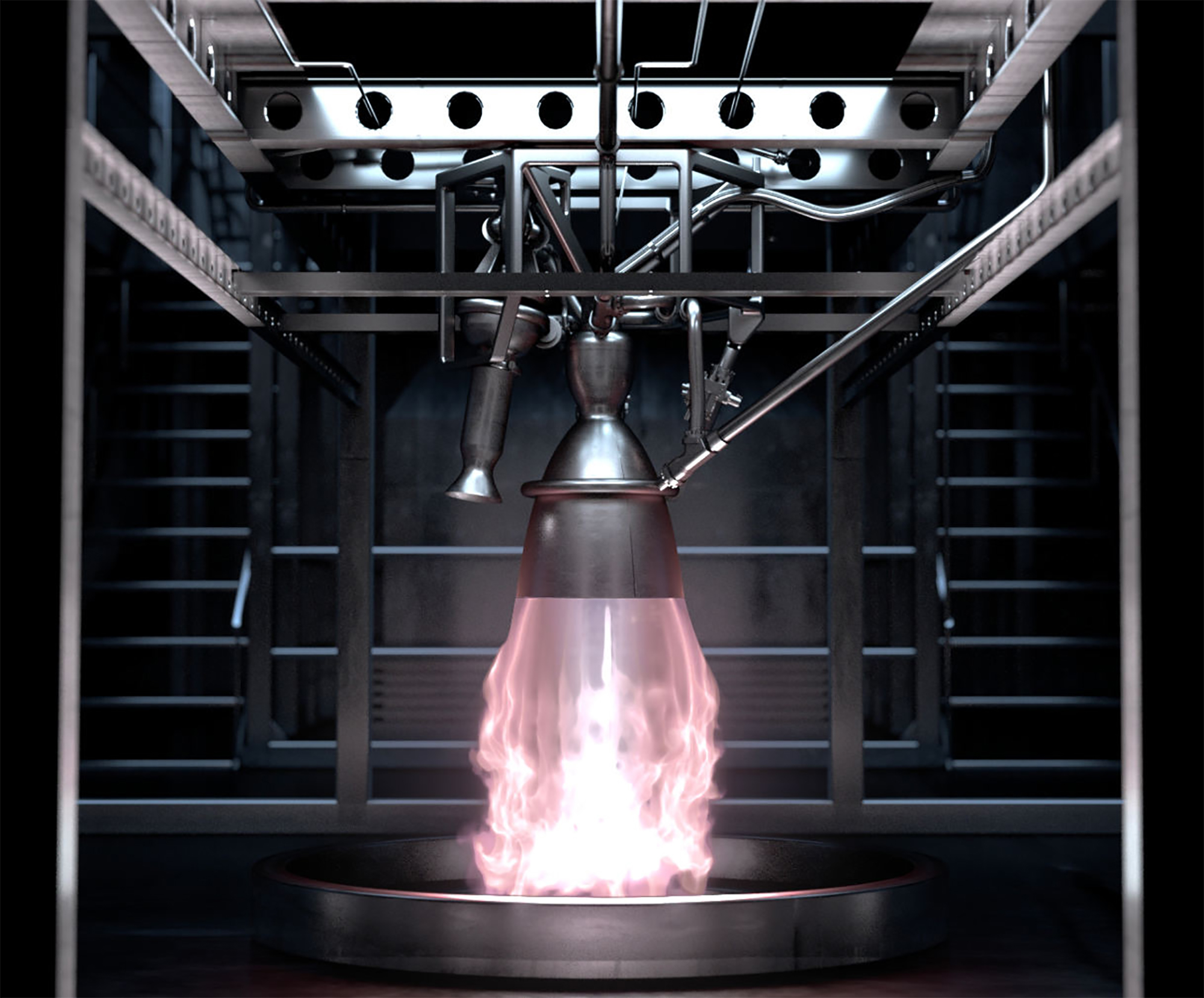 Le démonstrateur Prometheus est le précurseur des futurs moteurs des lanceurs européens à l'horizon 2030. © Cnes, Blackbear