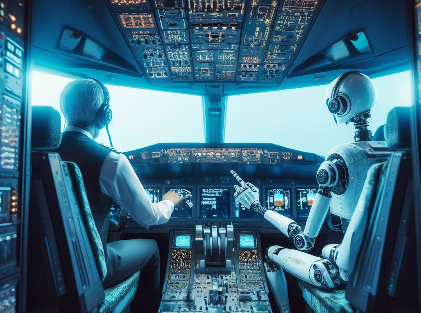 L’IA pourrait devenir un copilote utile pour recentrer le pilote sur ses tâches. © Sylvain Biget, Bing Image Creator