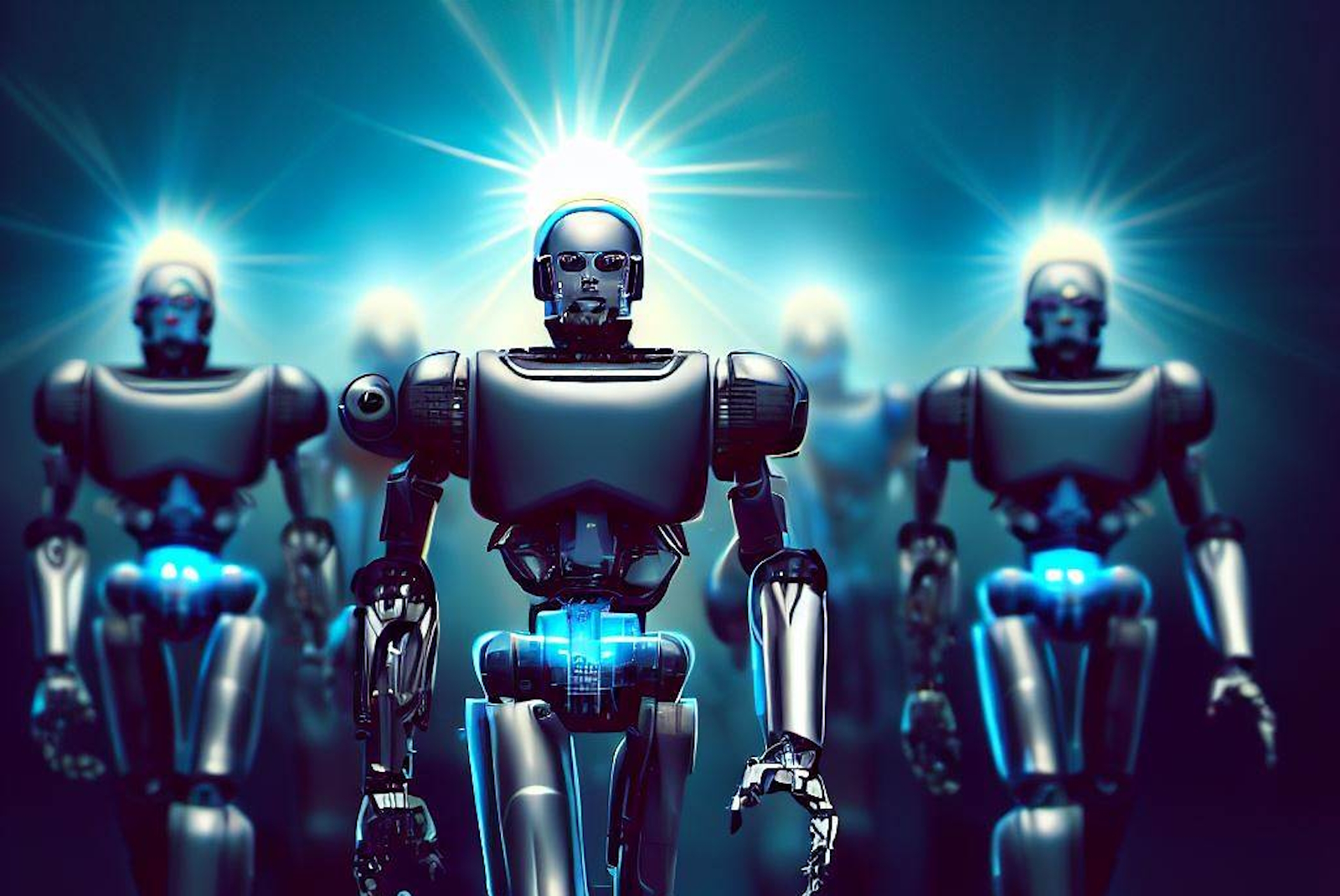 Des robots qui dirigent le monde. Est-ce une bonne idée ? © Sylvain Biget, Bing Image Creator