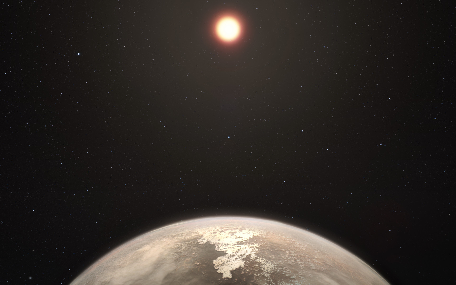 Illustration de Ross 128 b. Cette planète est la deuxième exoterre habitable la plus proche de notre Système solaire. © M. Kornmesser, ESO