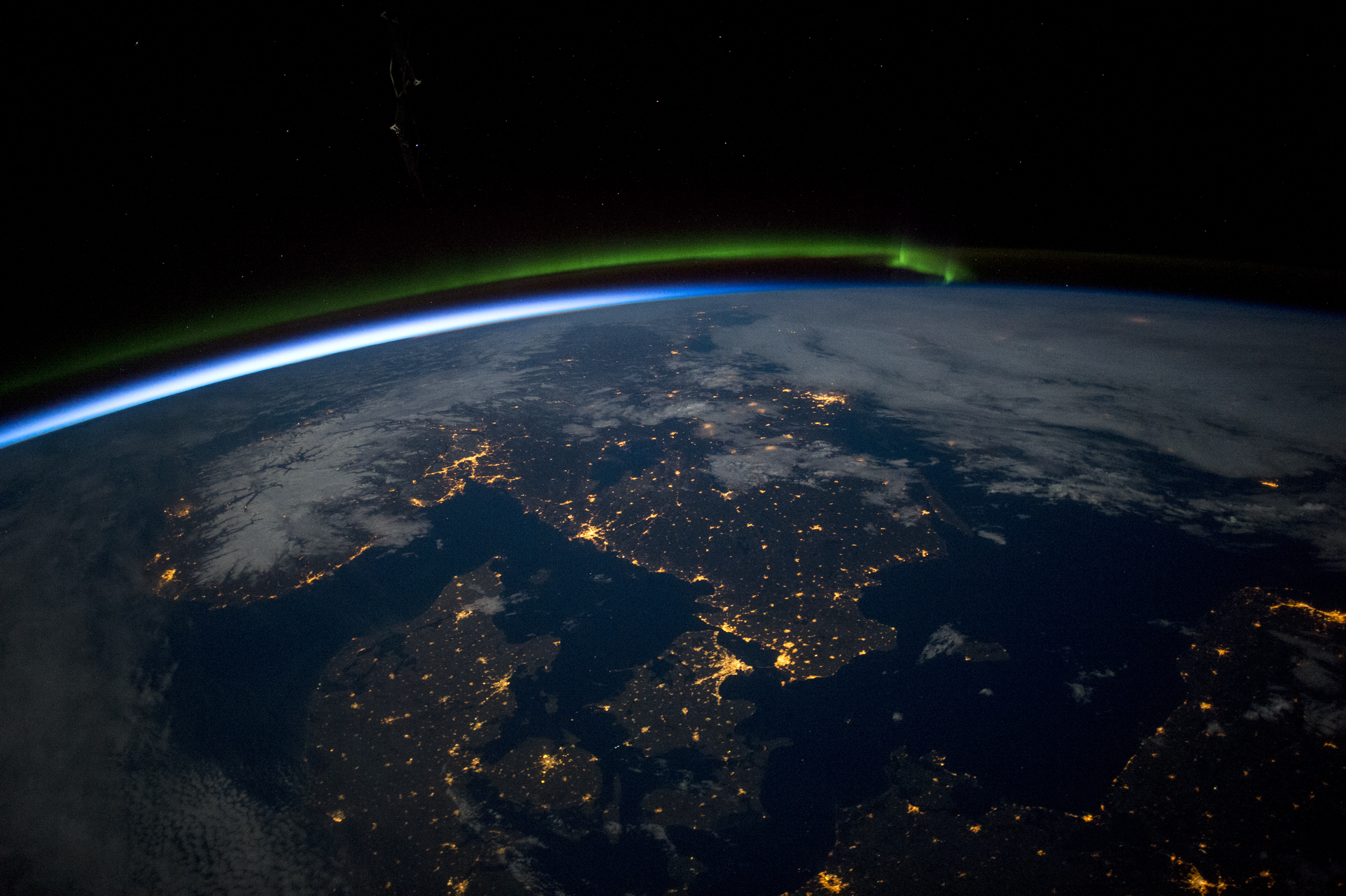 La Scandinavie vue de la Station spatiale en 2015. © Nasa, EarthObservatory