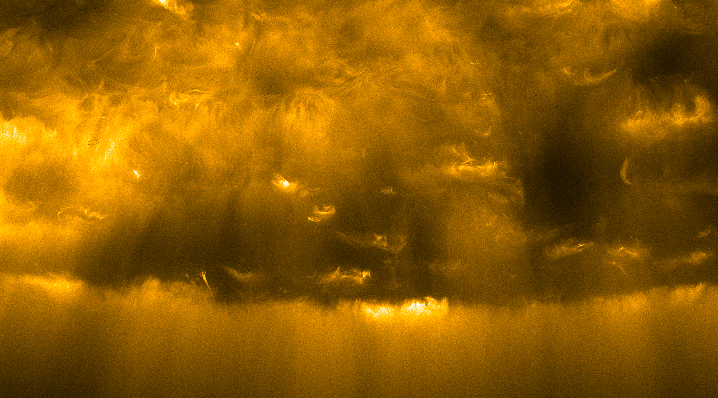 Le pôle Sud du Soleil observé par la sonde Solar Orbiter. © ESA, Nasa, Solar Orbiter Science Team