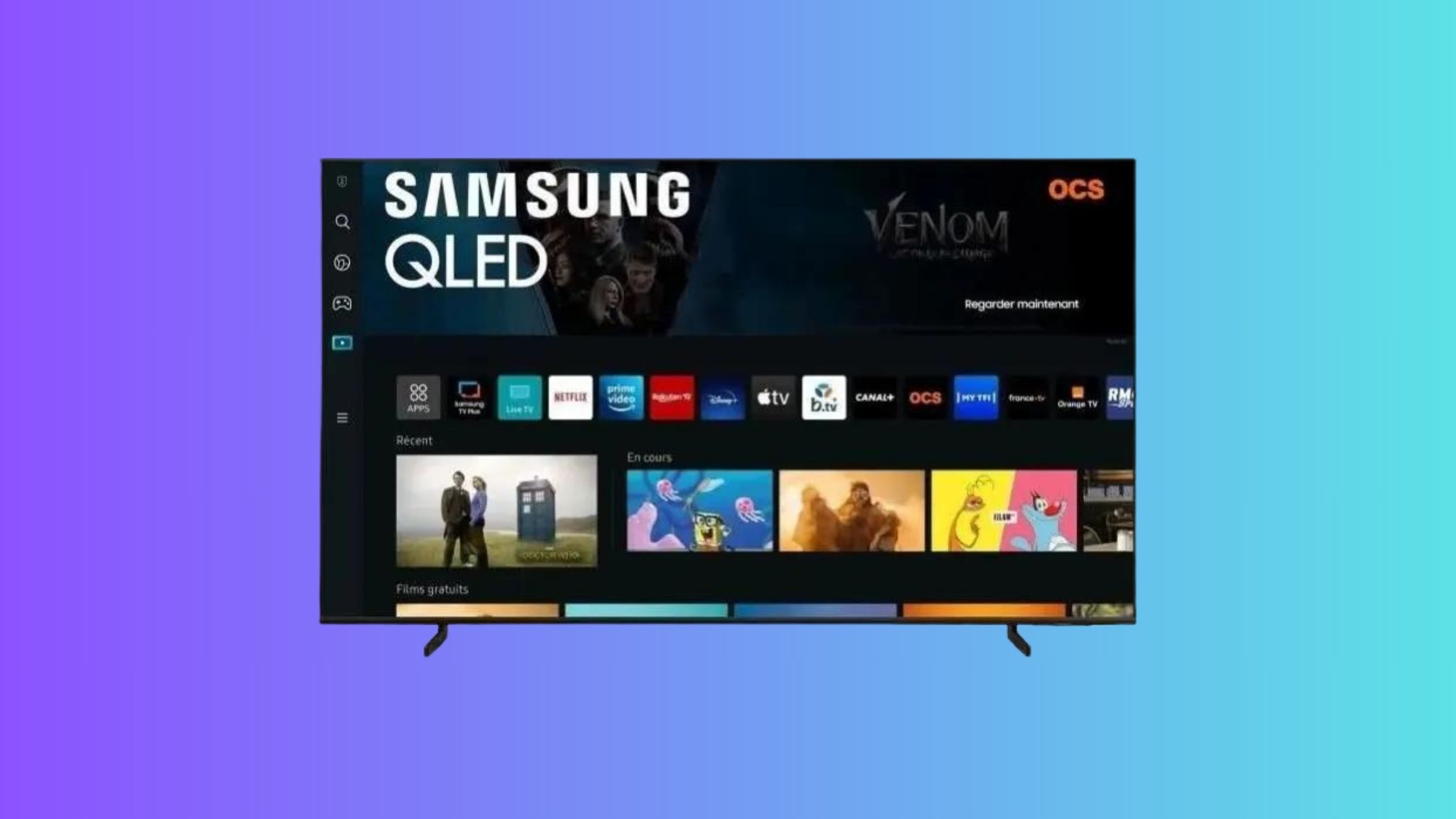 TV Samsung50Q60C : Profitez d'une qualité d'image exceptionnelle avec la technologie QLED et la résolution 4K UHD. © Cdiscount