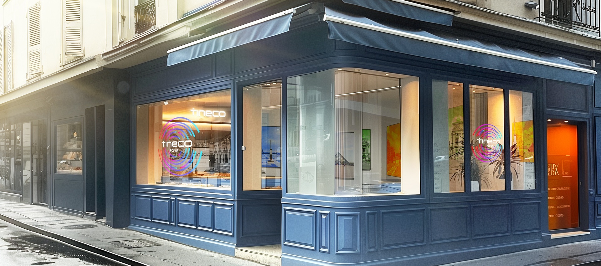 La marque d'électroménagers Tineco ouvre un pop-up store dans le quartier du Marais à Paris. © Tineco