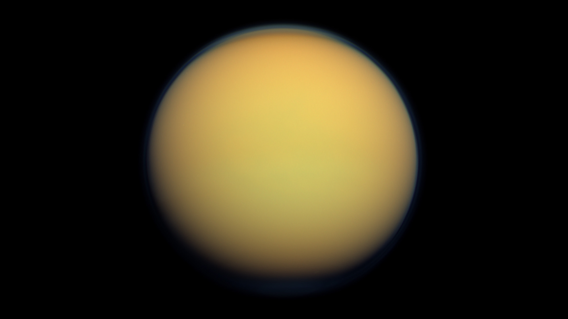 Titan photographiée par la sonde&nbsp;Cassini. © Nasa