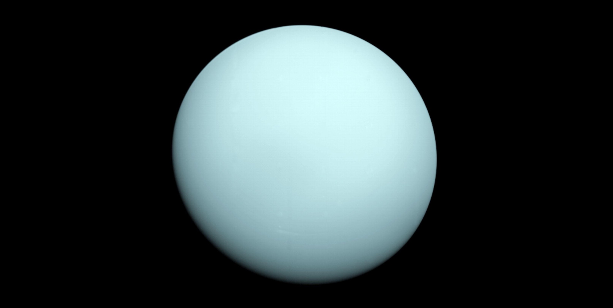 Uranus photographiée par la sonde Voyager 2 en 1986. © Nasa, JPL-Caltech