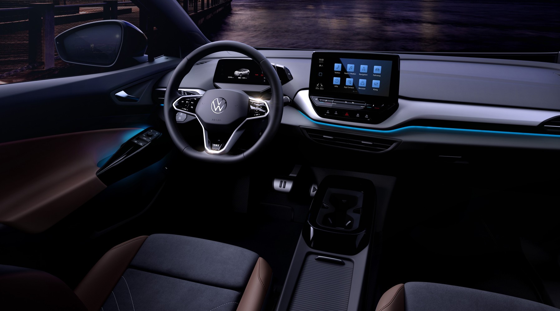 L’intérieur du futur SUV électrique Volkswagen ID.4. © Volkswagen