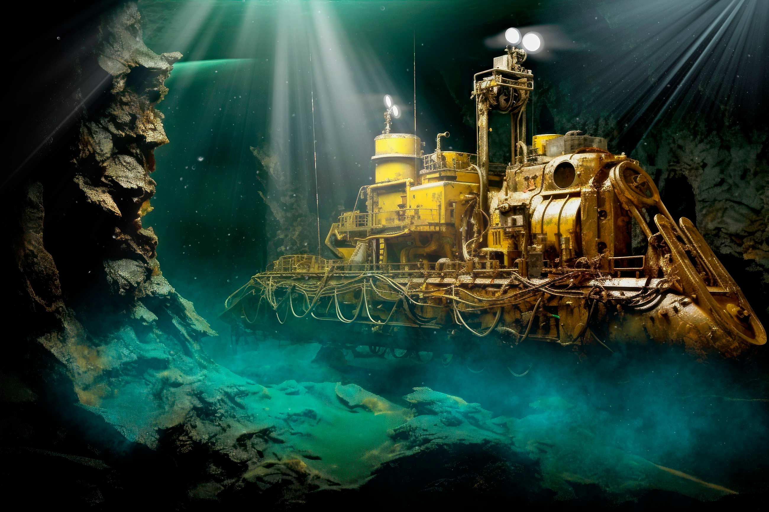 Les abysses intéressent l'industrie minière pour la richesse des gisements de minerais dans le plancher océanique. © The_lightwriter, Adobe Stock