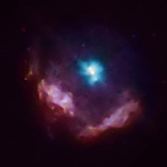 Cette image montre les restes de la supernova Kes 75, situés à près de 20000 années-lumière. Crédit: NASA/CXC/M. Gonzalez/F. Gavriil/P. Slane