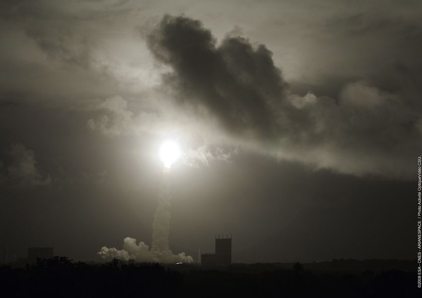 Lancement de l’ATV. Crédit : Esa, Cnes, Arianespace