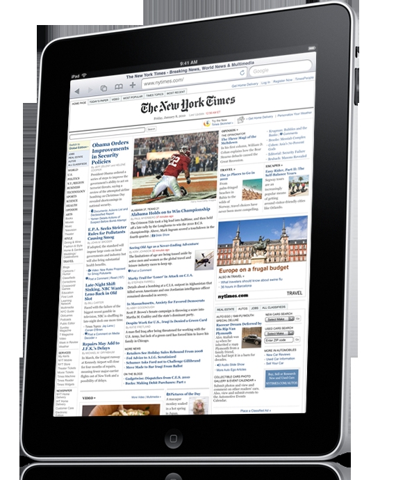 L'iPad, une belle tablette de 700 grammes pour surfer chic. © Apple