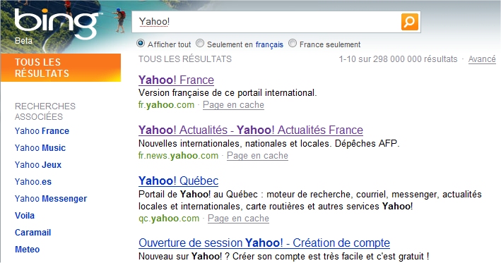Le moteur de recherche Bing, efficace et original, sera désormais intégré à Yahoo! 