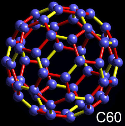 La structure des C60, les buckminsterfullerènes. Crédit : Waikato University