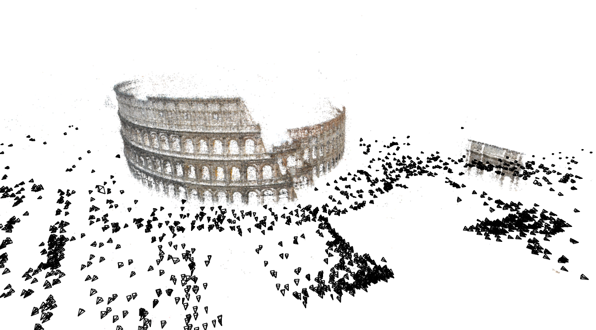 Le Colisée, reconstruit à partir de 2.106 images. ©&nbsp;Graphics and Imaging Laboratory/U. of Washington