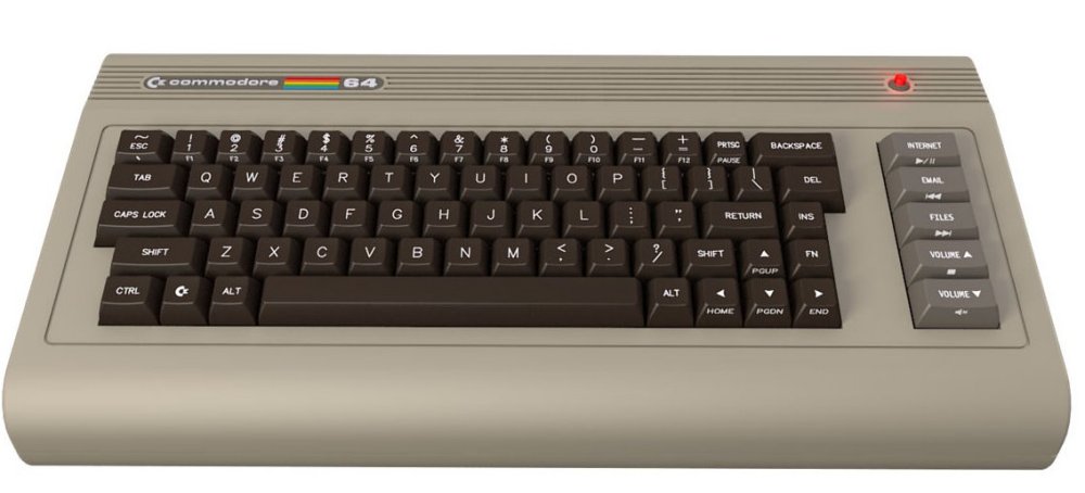 Le C64x, une allure très marquée années 1980. Pour les nostalgiques et les originaux. © Commodore