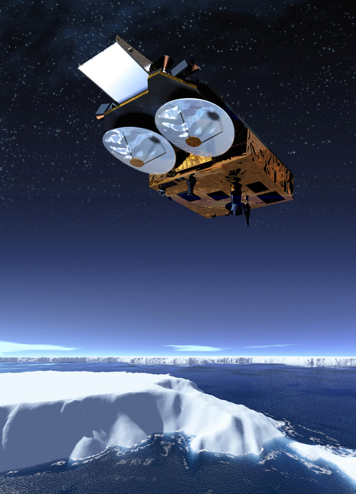 CryoSat-2 est un nouvel outil mis à la disposition de la communauté scientifique pour étudier un des nombreux mécanismes de la machine climatique. Crédit Astrium