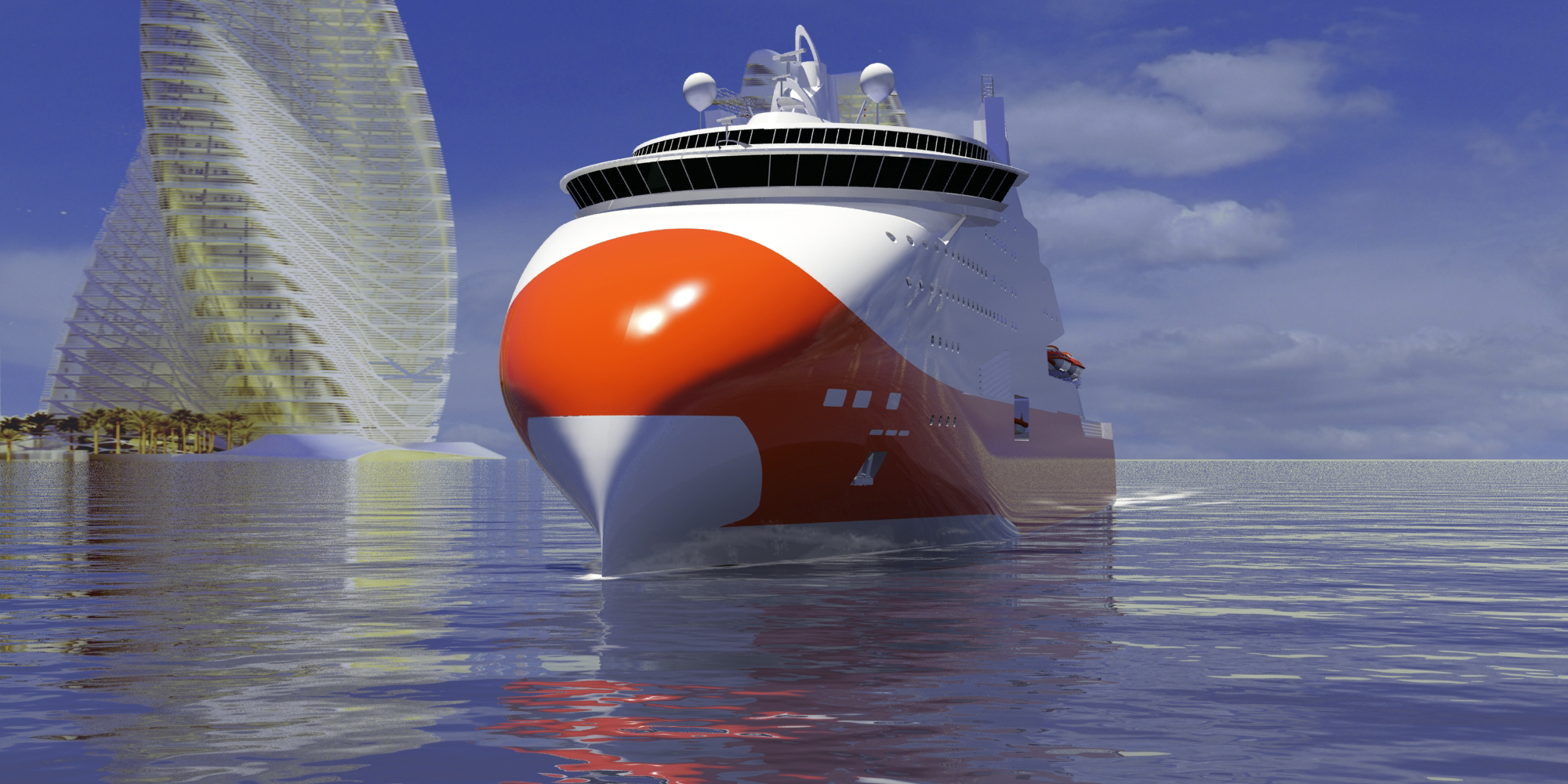 Le projet de ferry au GNL réalisé par STX France pour Brittany Ferries a été abandonné mais l'idée de grands navires propulsés grâce au gaz naturel perdure. © STX