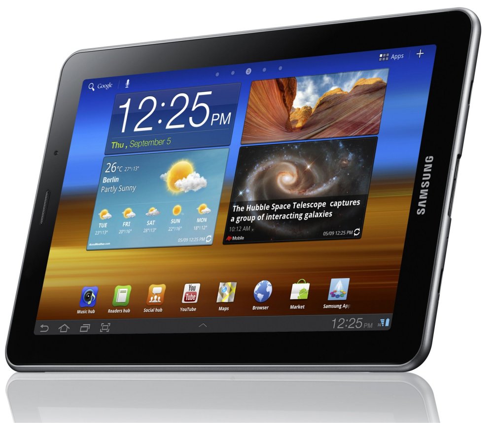 La tablette Galaxy 7.7 est considérée par Apple comme trop inspirée par l'iPad. © Samsung